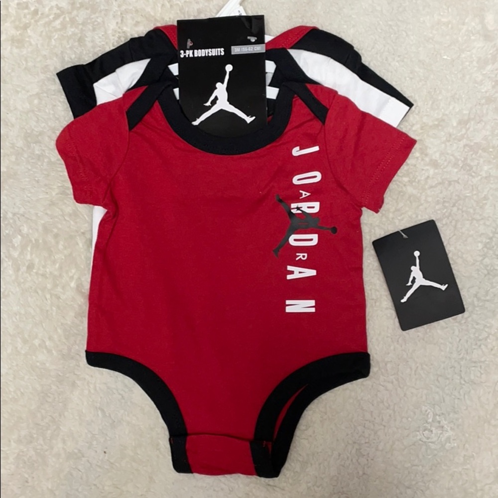 3 pack Jordan onesies